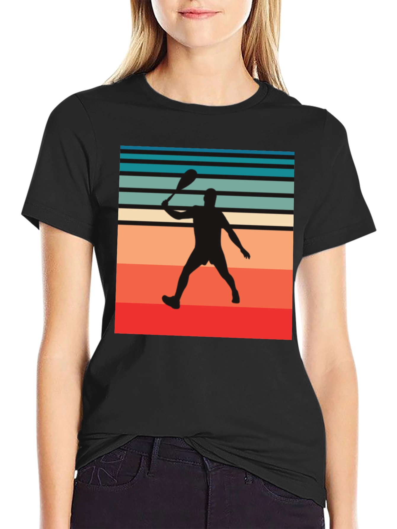 Retro Paddleball Player T-Shirt