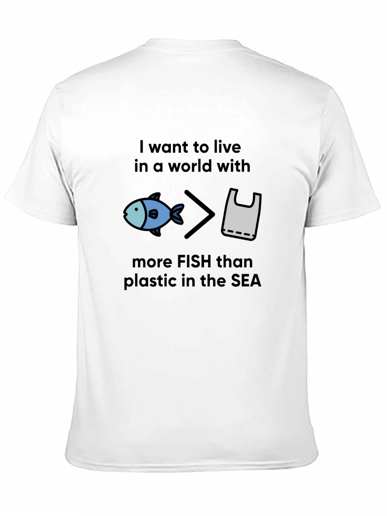Eco-Friendly More Fish Than Plastic Graphic Tee