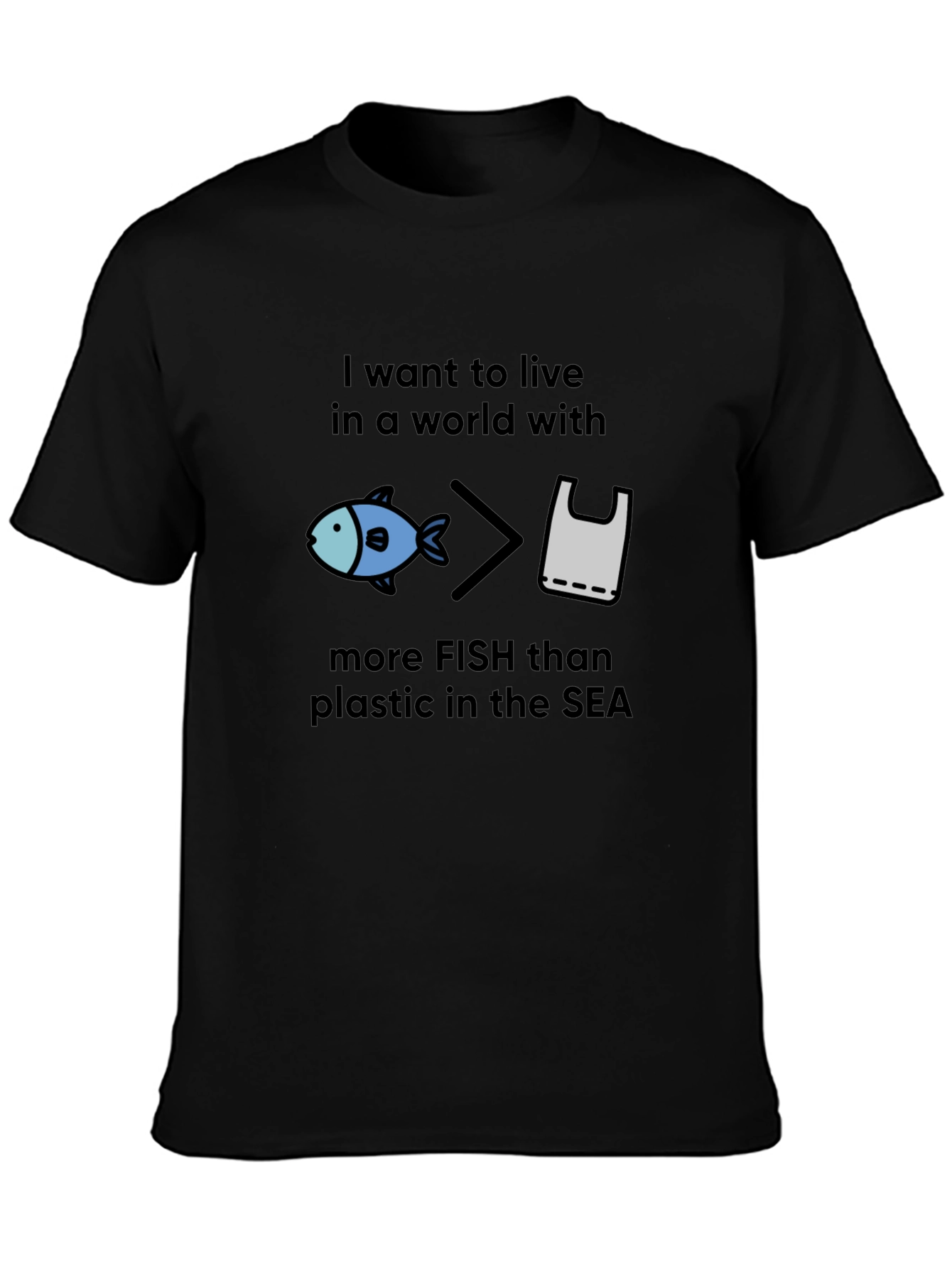 Eco-Friendly More Fish Than Plastic Graphic Tee