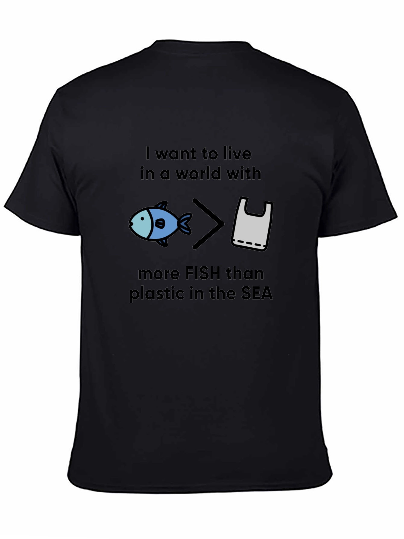 Eco-Friendly More Fish Than Plastic Graphic Tee