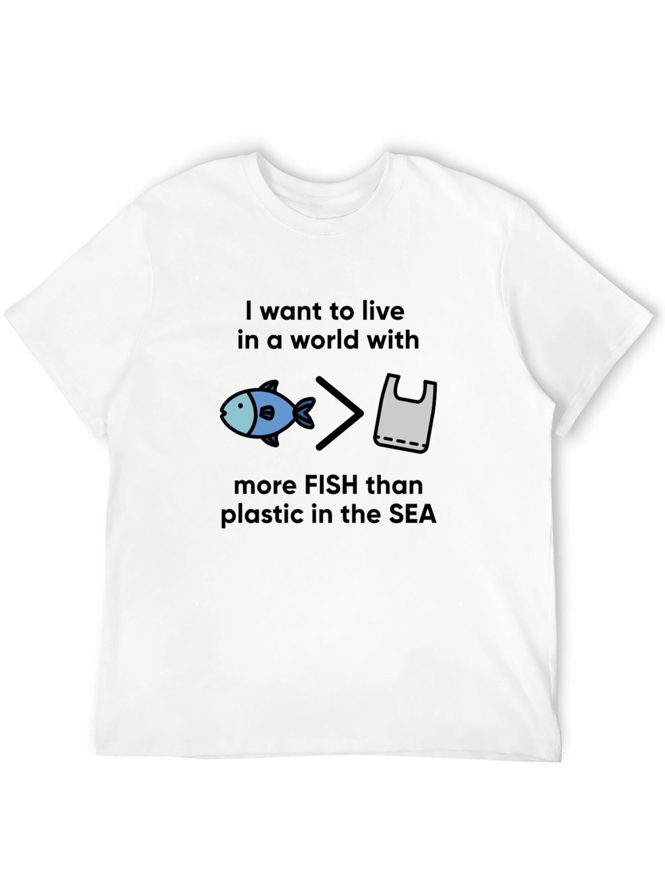 Eco-Friendly More Fish Than Plastic Graphic Tee