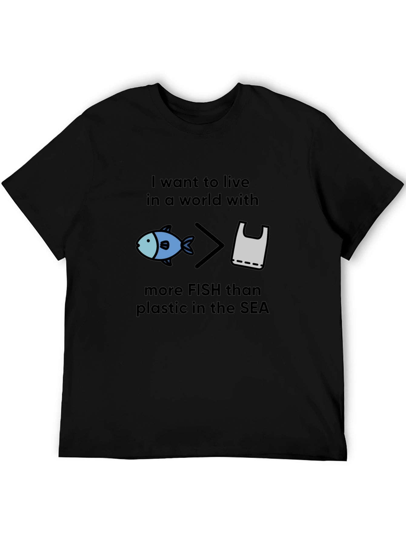 Eco-Friendly More Fish Than Plastic Graphic Tee