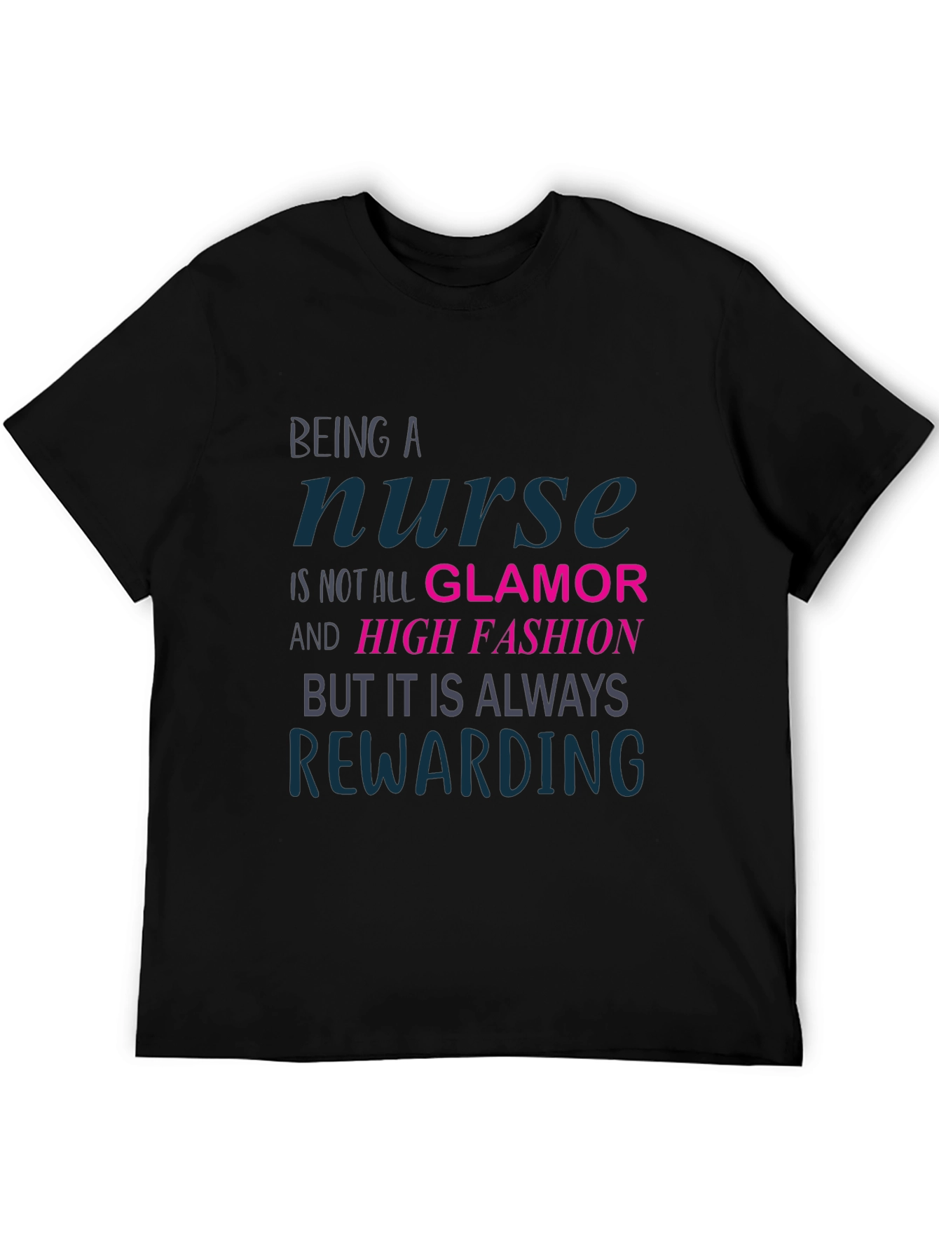 Nurse Rewarding T-Shirt - Black Graphic Tee