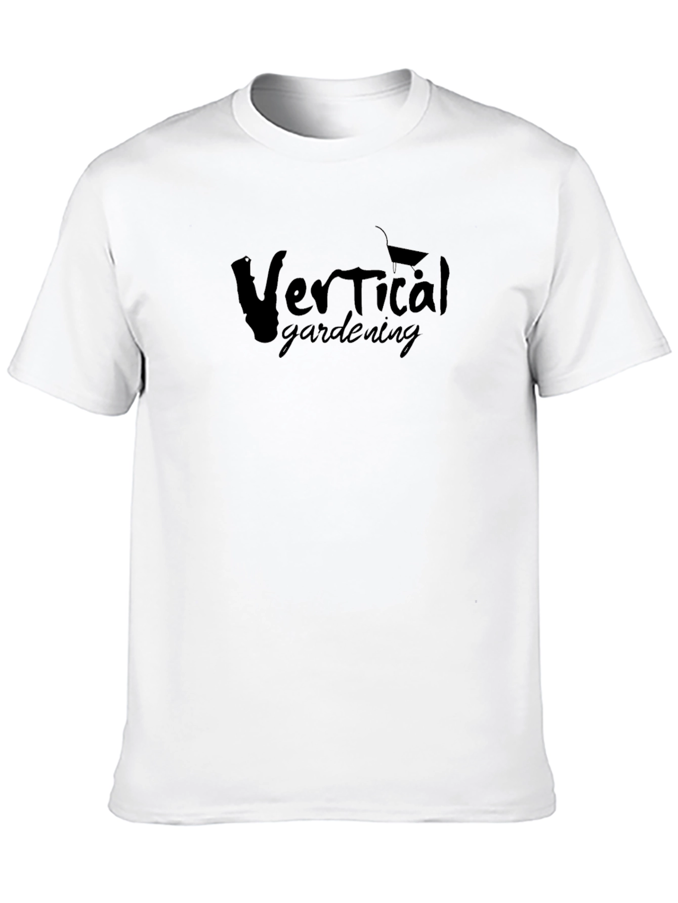 Vertical Gardening Graphic Tee - Stylish Black T-Shirt