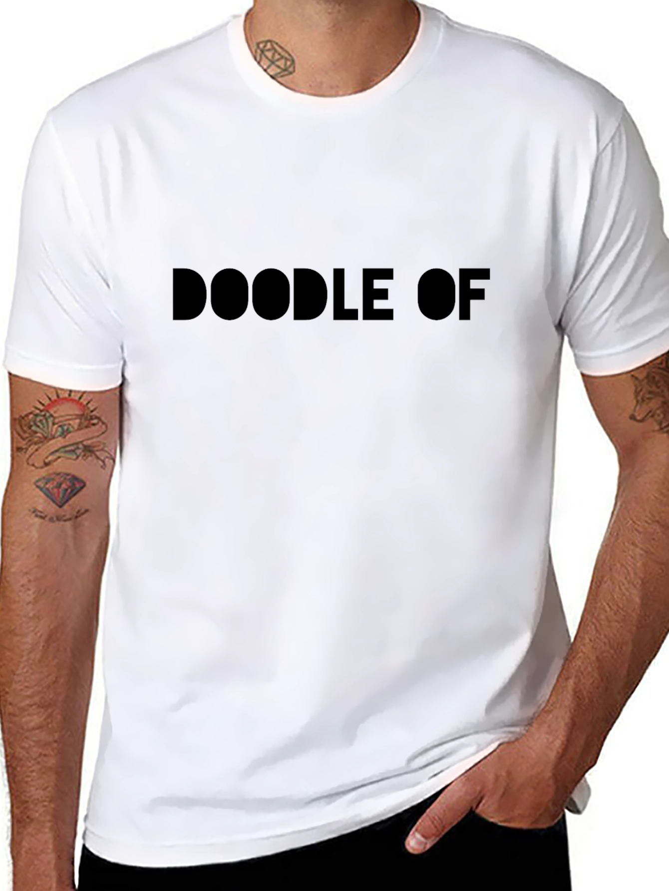Doodle Of Graphic Tee - Black Casual T-Shirt