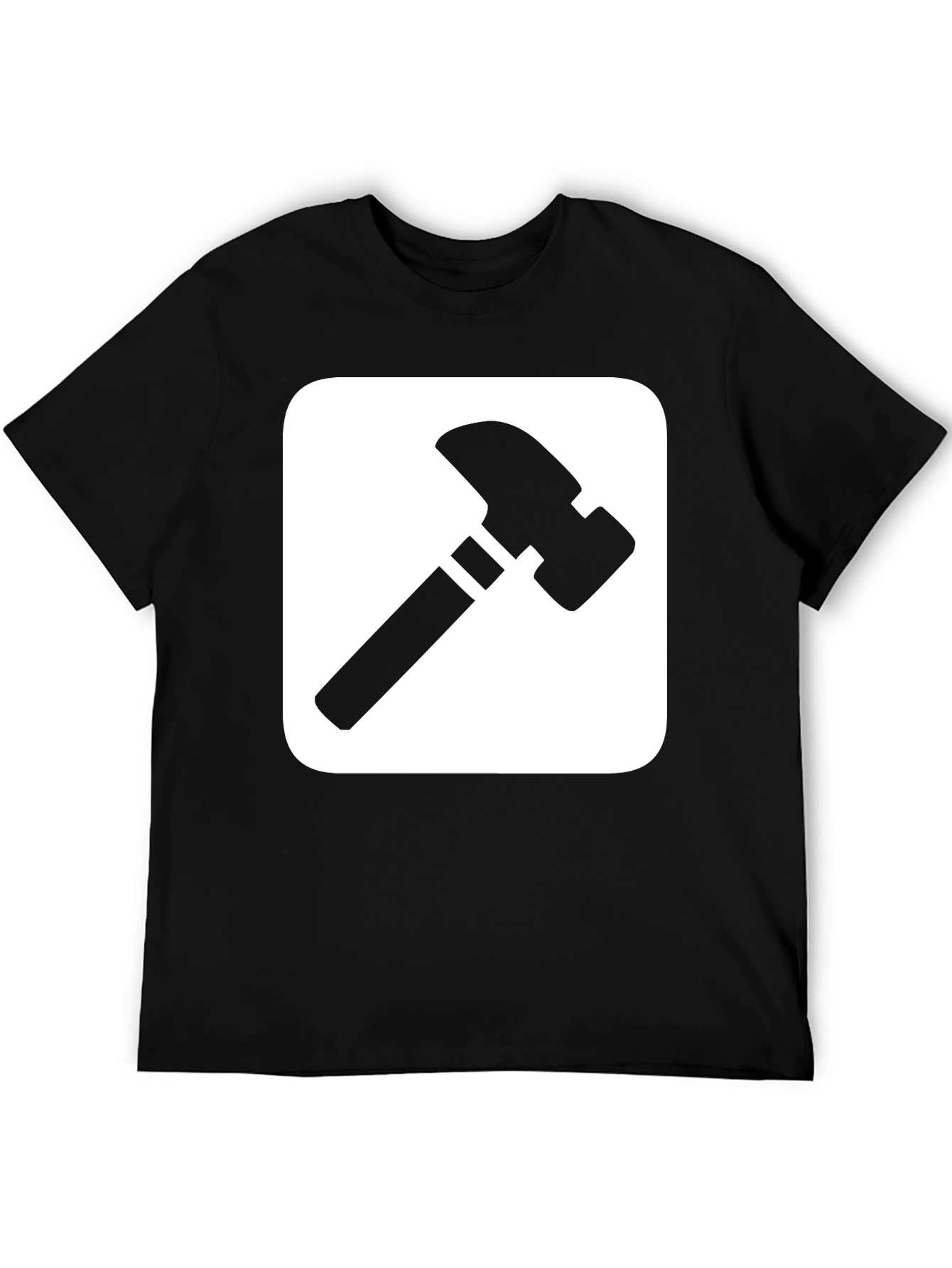 Hammer Graphic Tee - Black Cotton T-Shirt