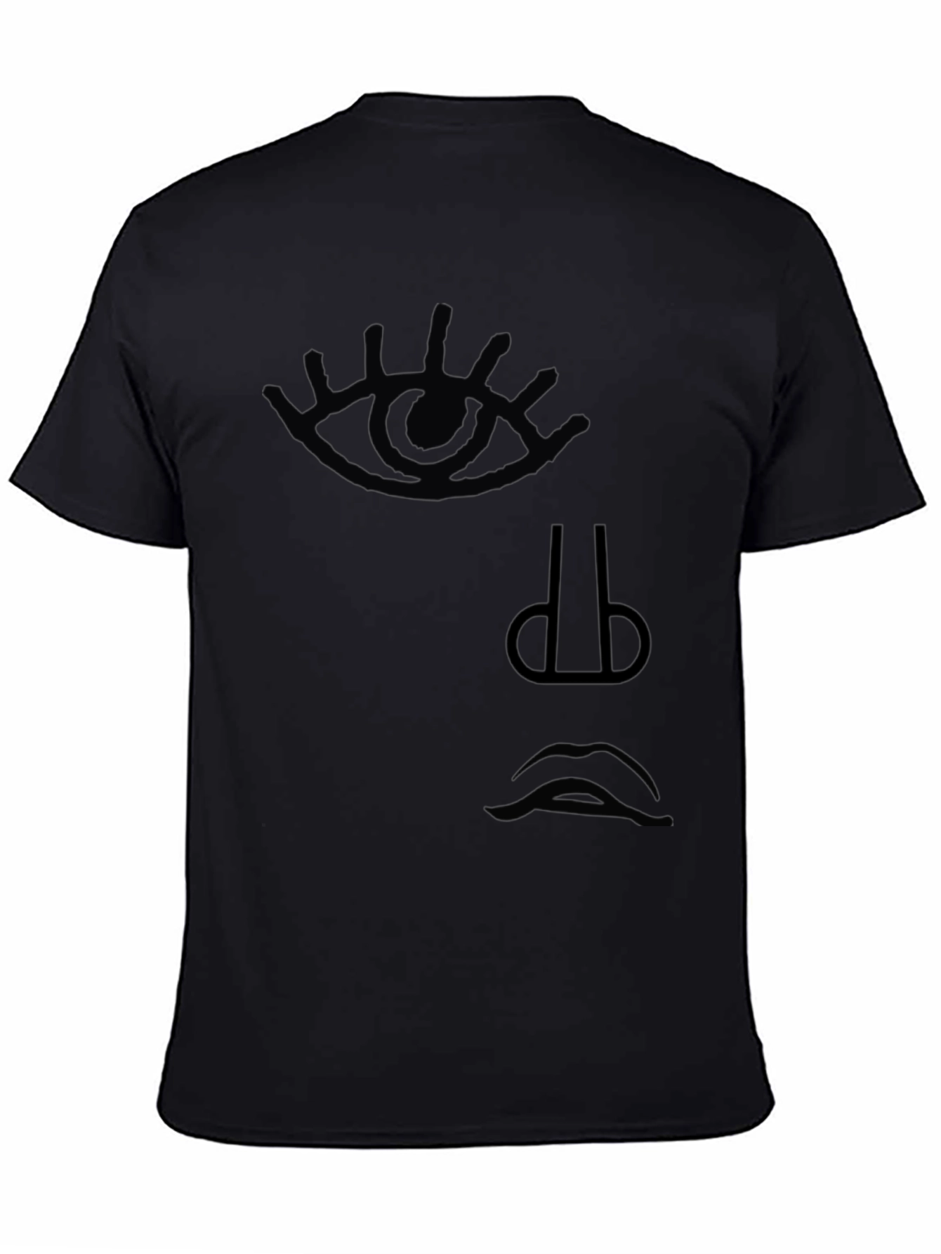 Abstract Face Graphic T-Shirt - Minimalist Design