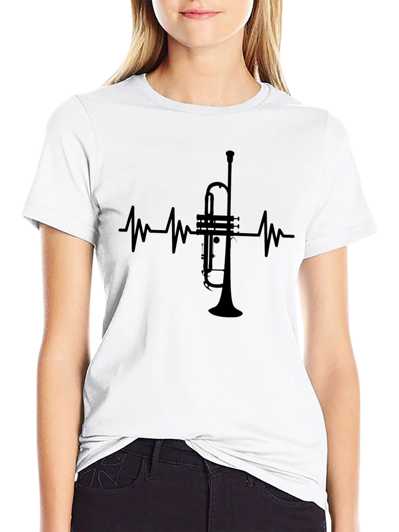 Trumpet Heartbeat T-Shirt - Musician Tee