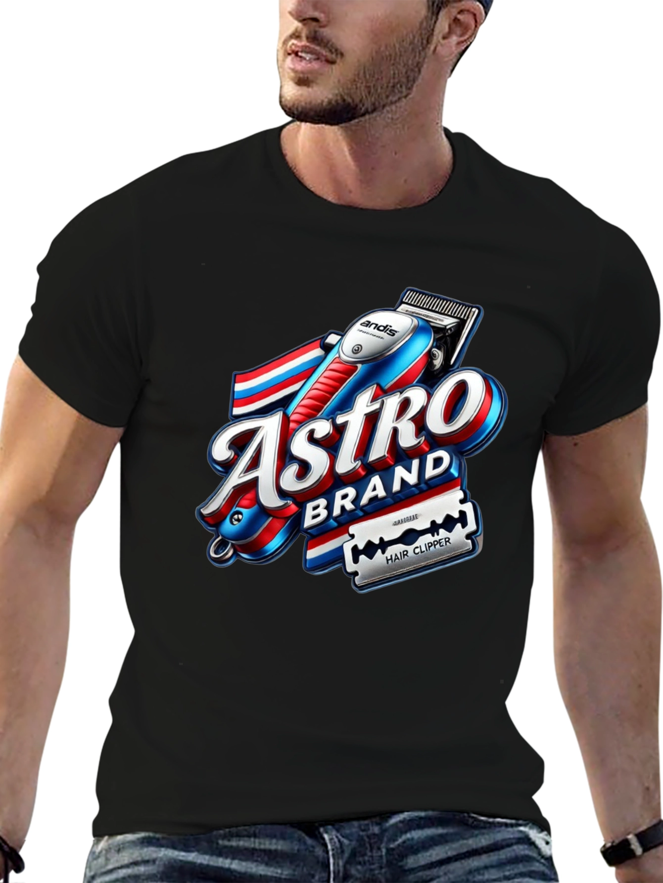 Astro Brand Hair Clipper Graphic T-Shirt