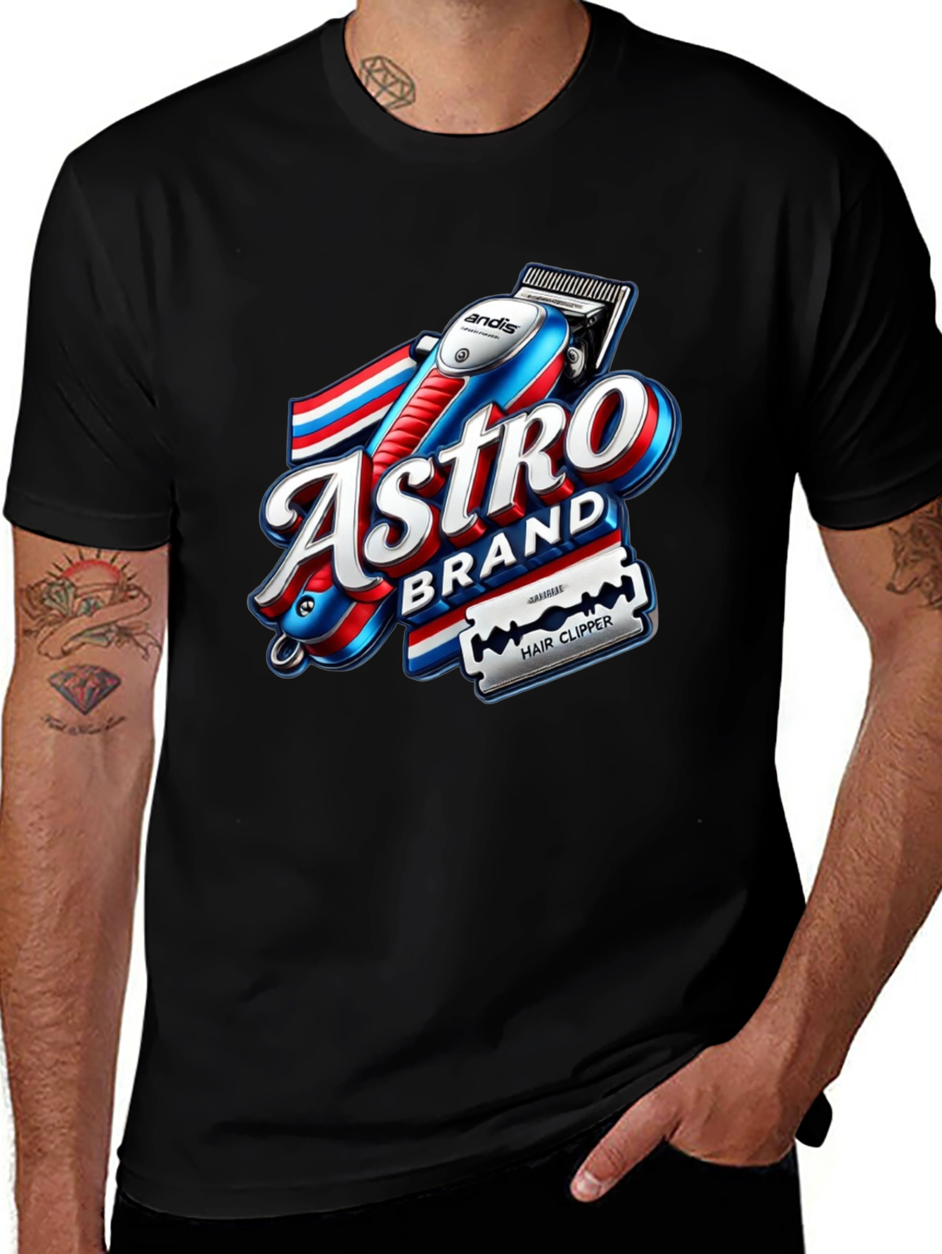 Astro Brand Hair Clipper Graphic T-Shirt