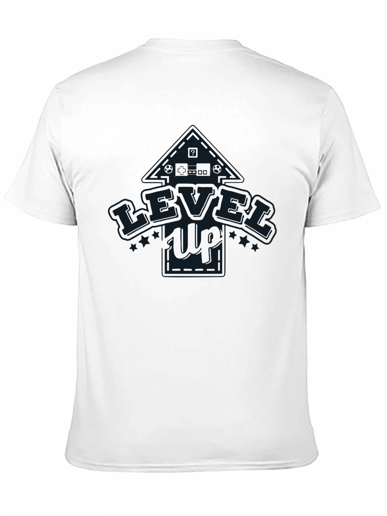 Level Up Black Graphic Tee Shirt for Men