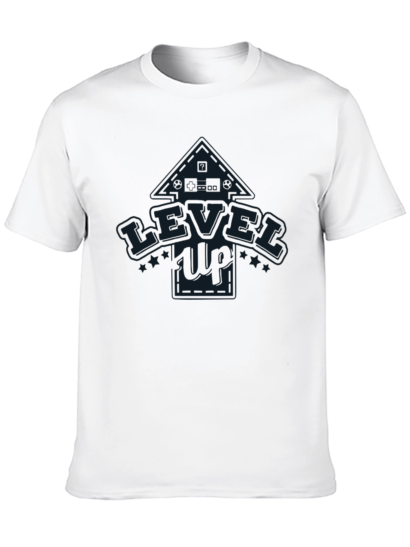 Level Up Black Graphic Tee Shirt for Men
