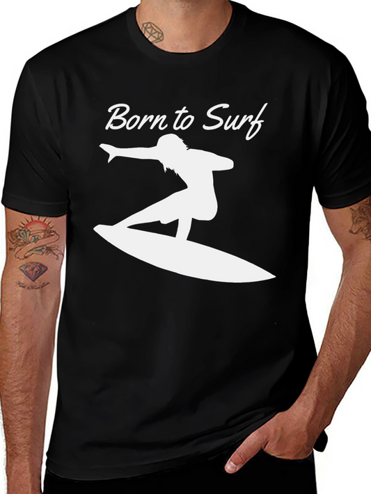 Born to Surf Graphic Tee - Black