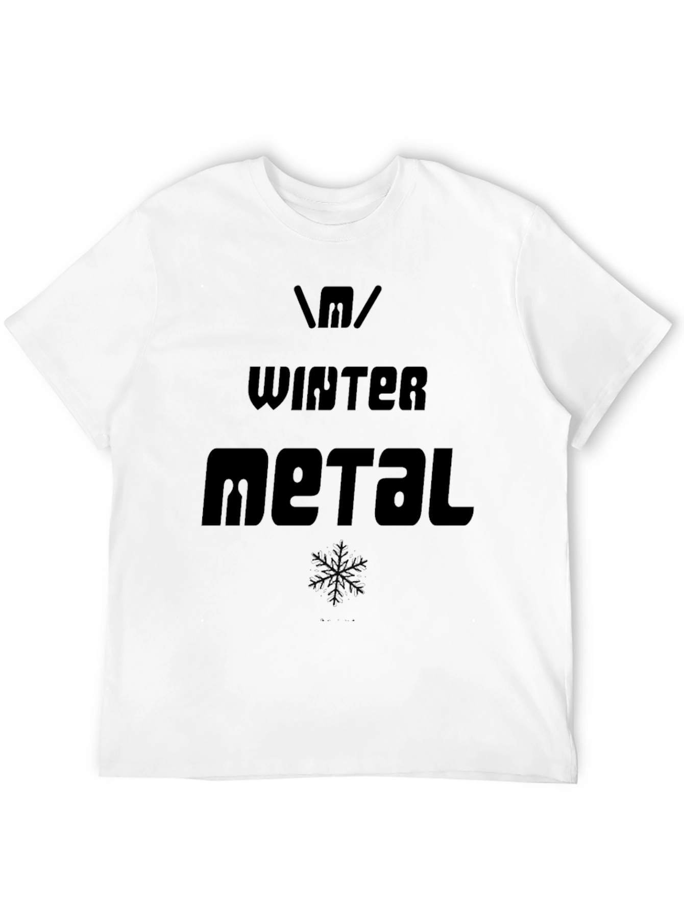 Winter Metal Graphic Tee - Black