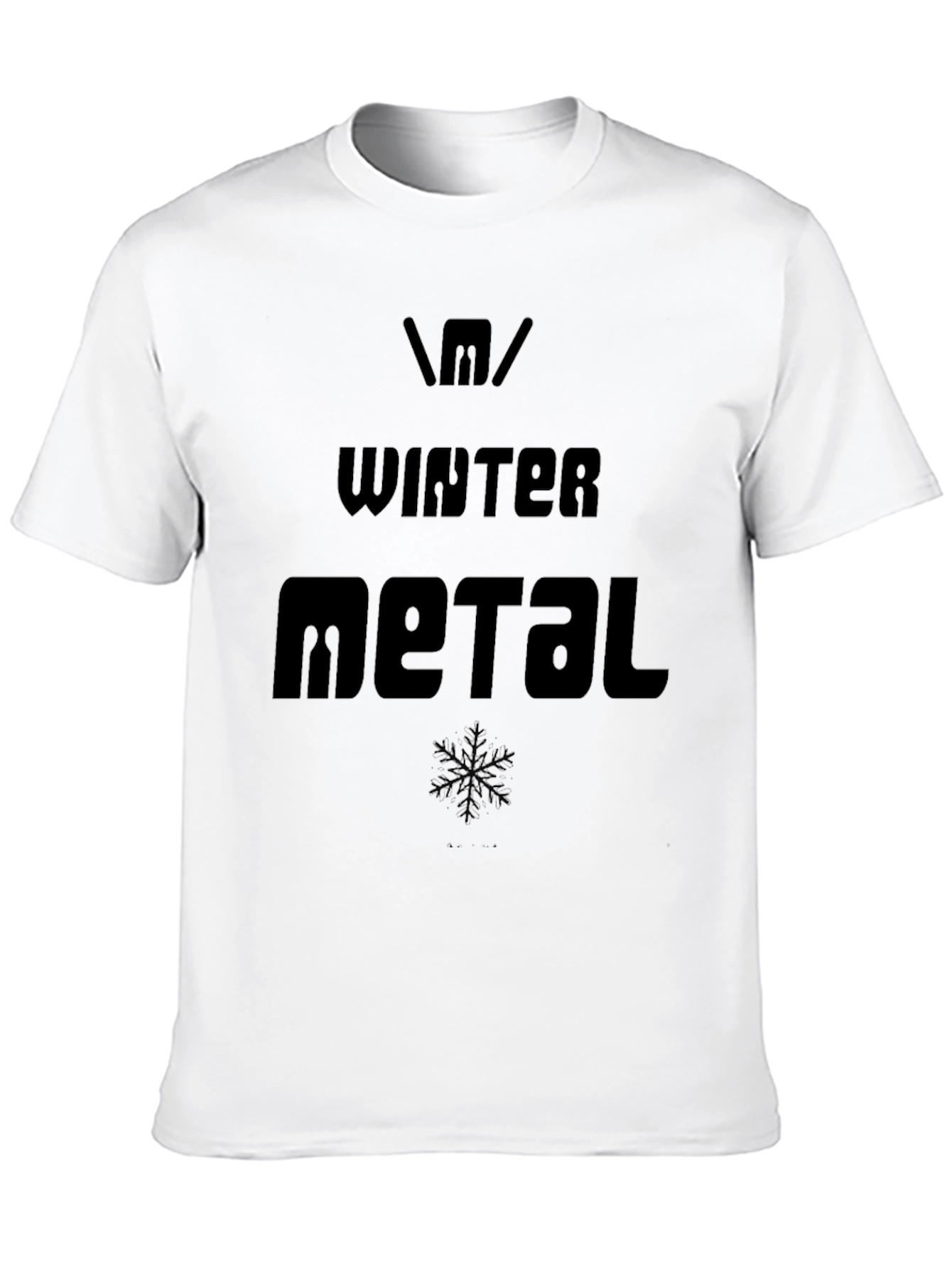 Winter Metal Graphic Tee - Black