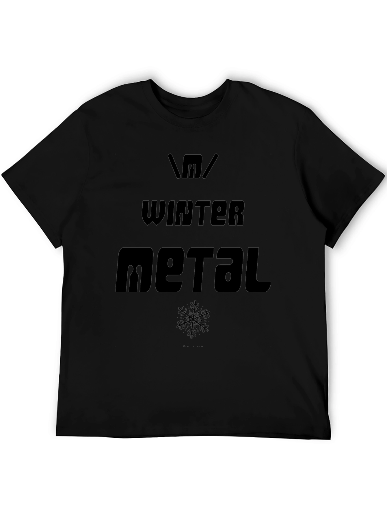 Winter Metal Graphic Tee - Black