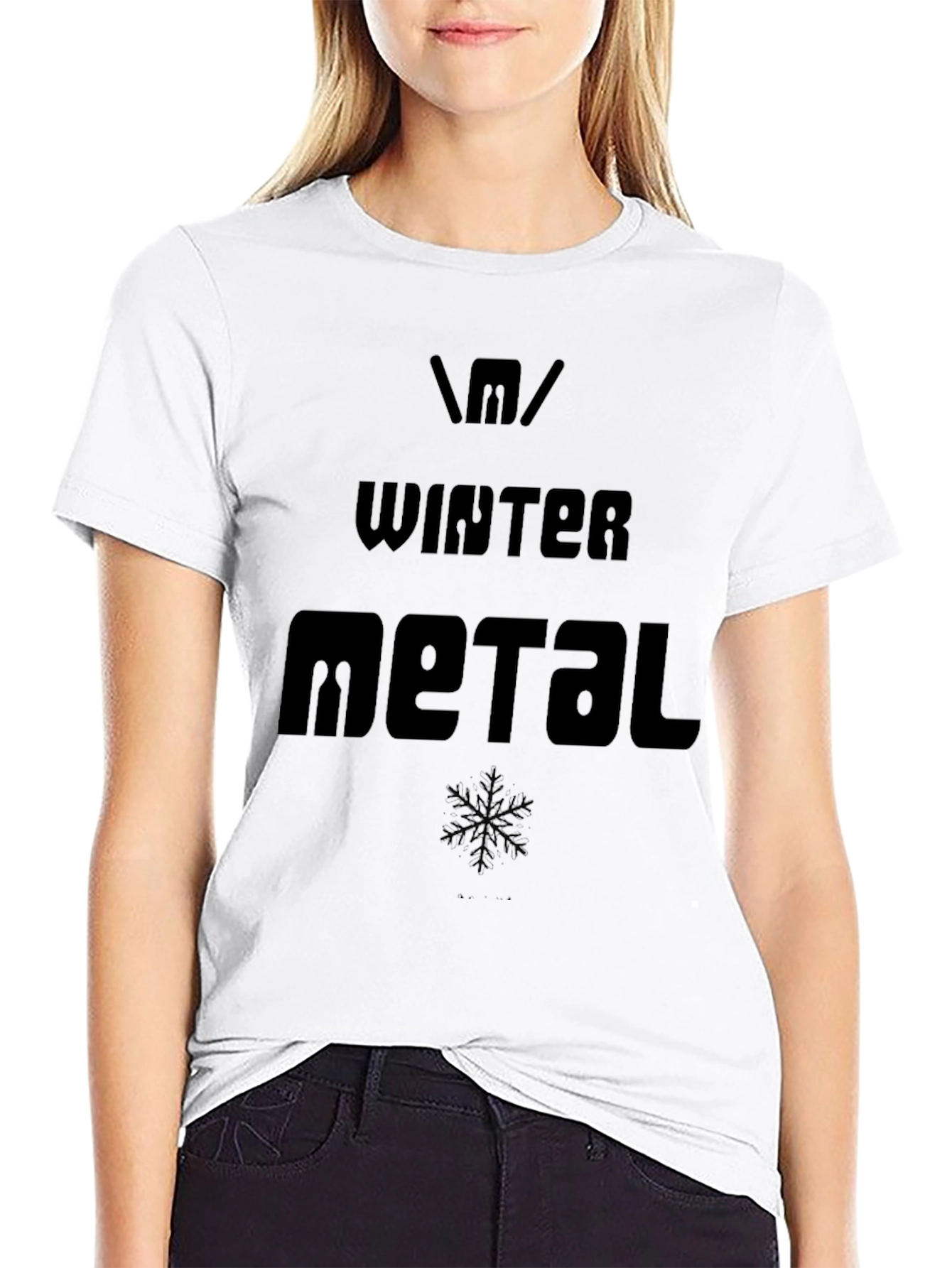 Winter Metal Graphic Tee - Black