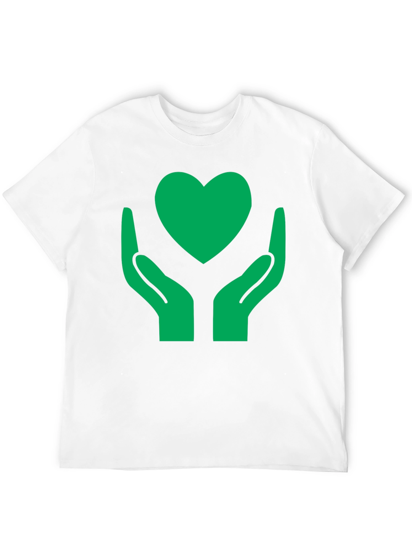 Hands Holding Heart Graphic Tee - Black