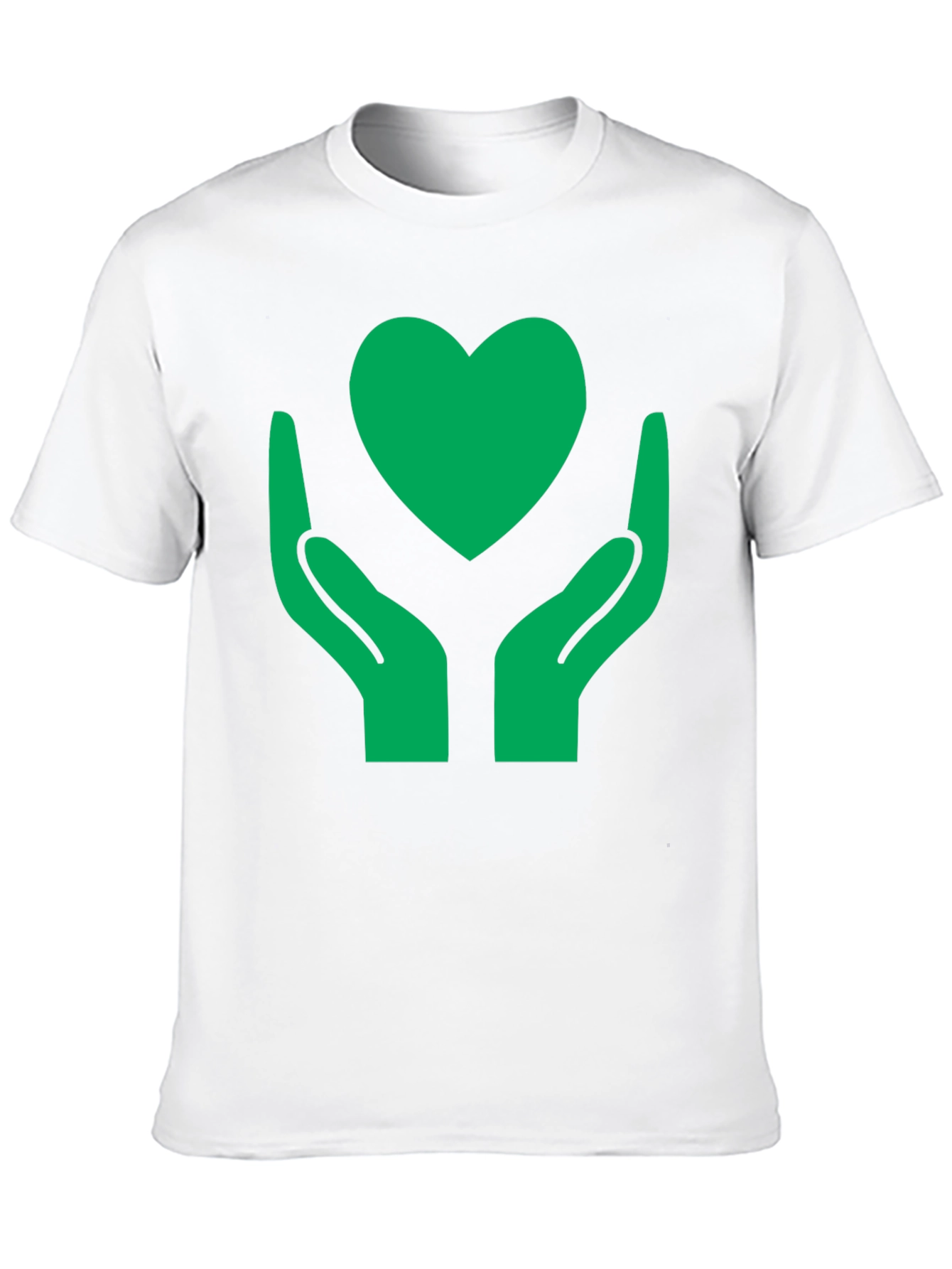 Hands Holding Heart Graphic Tee - Black