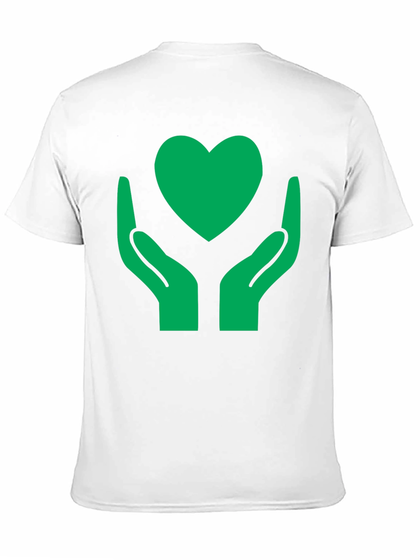 Hands Holding Heart Graphic Tee - Black