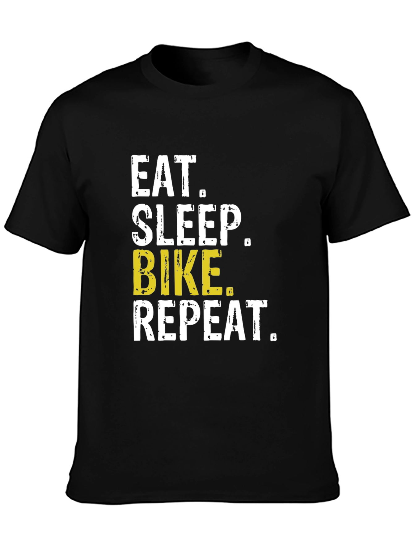 Eat Sleep Bike Repeat T-Shirt - Black Casual Tee