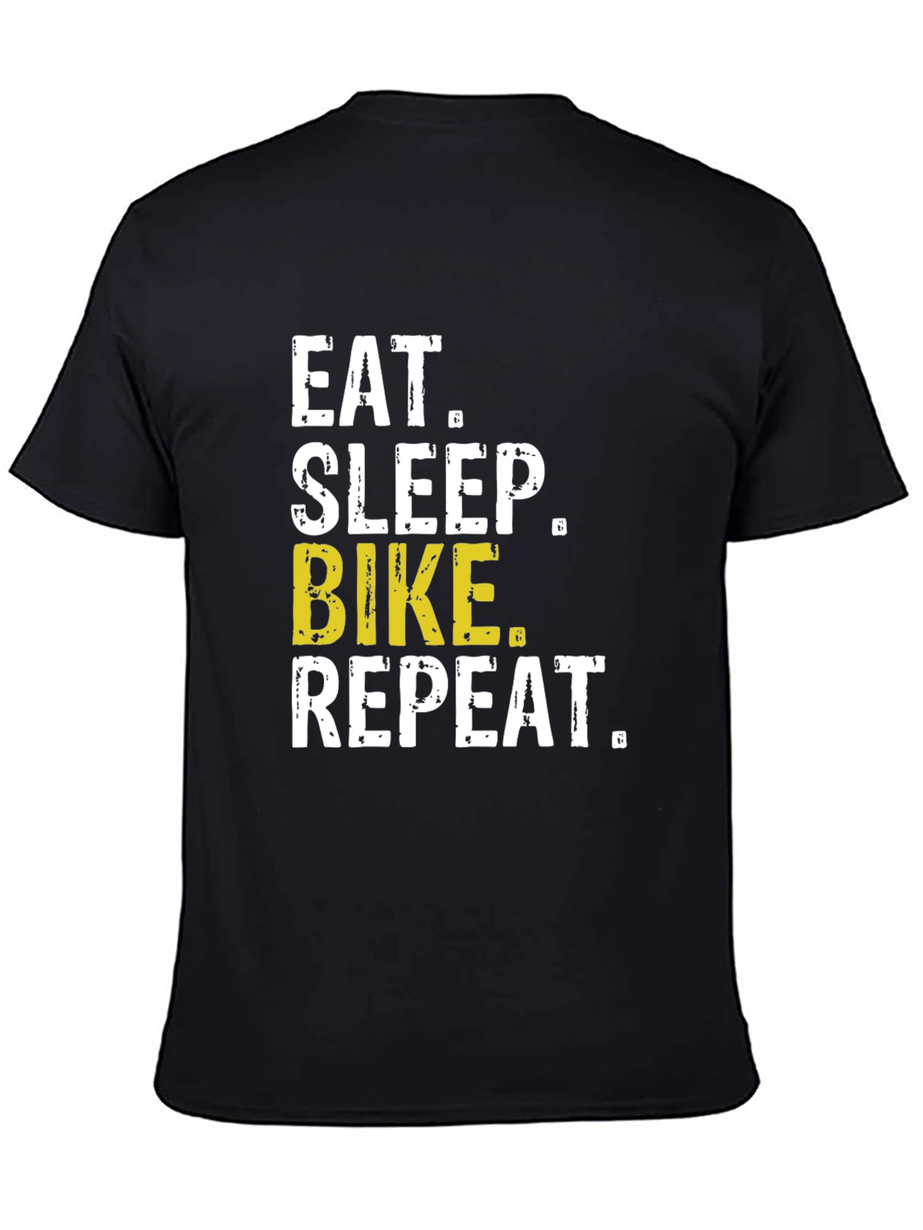 Eat Sleep Bike Repeat T-Shirt - Black Casual Tee