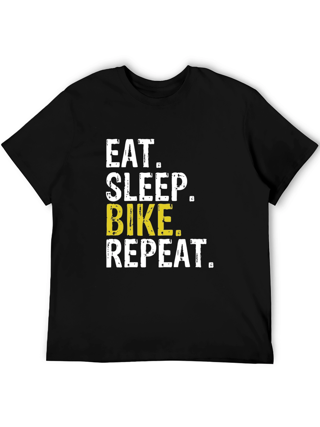 Eat Sleep Bike Repeat T-Shirt - Black Casual Tee