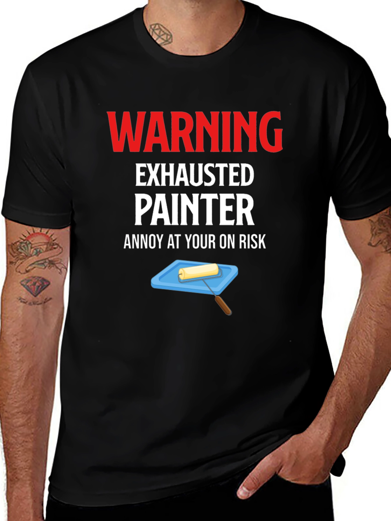 Warning Exhausted Painter T-Shirt