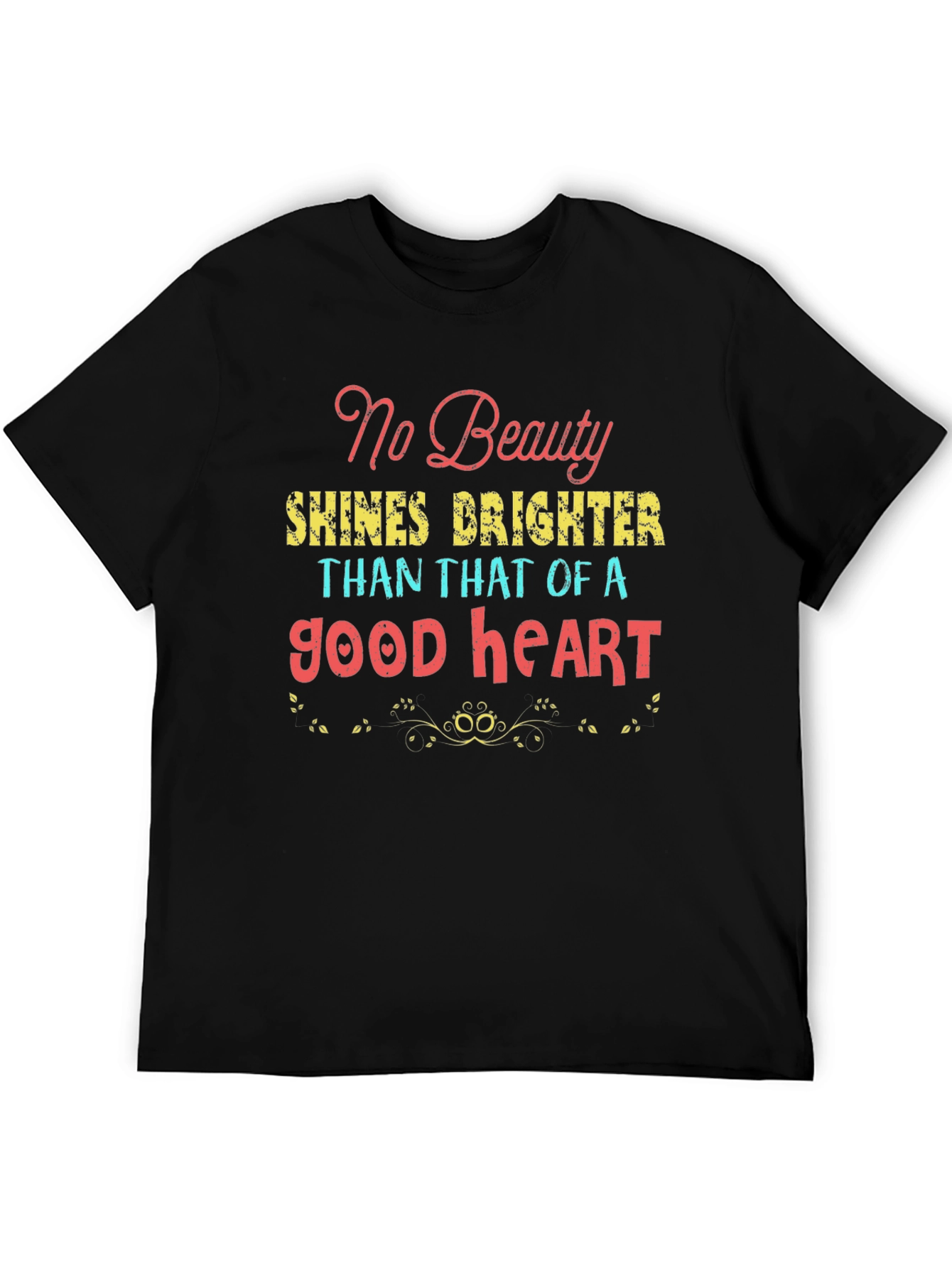Inspirational Good Heart Graphic Tee - Black