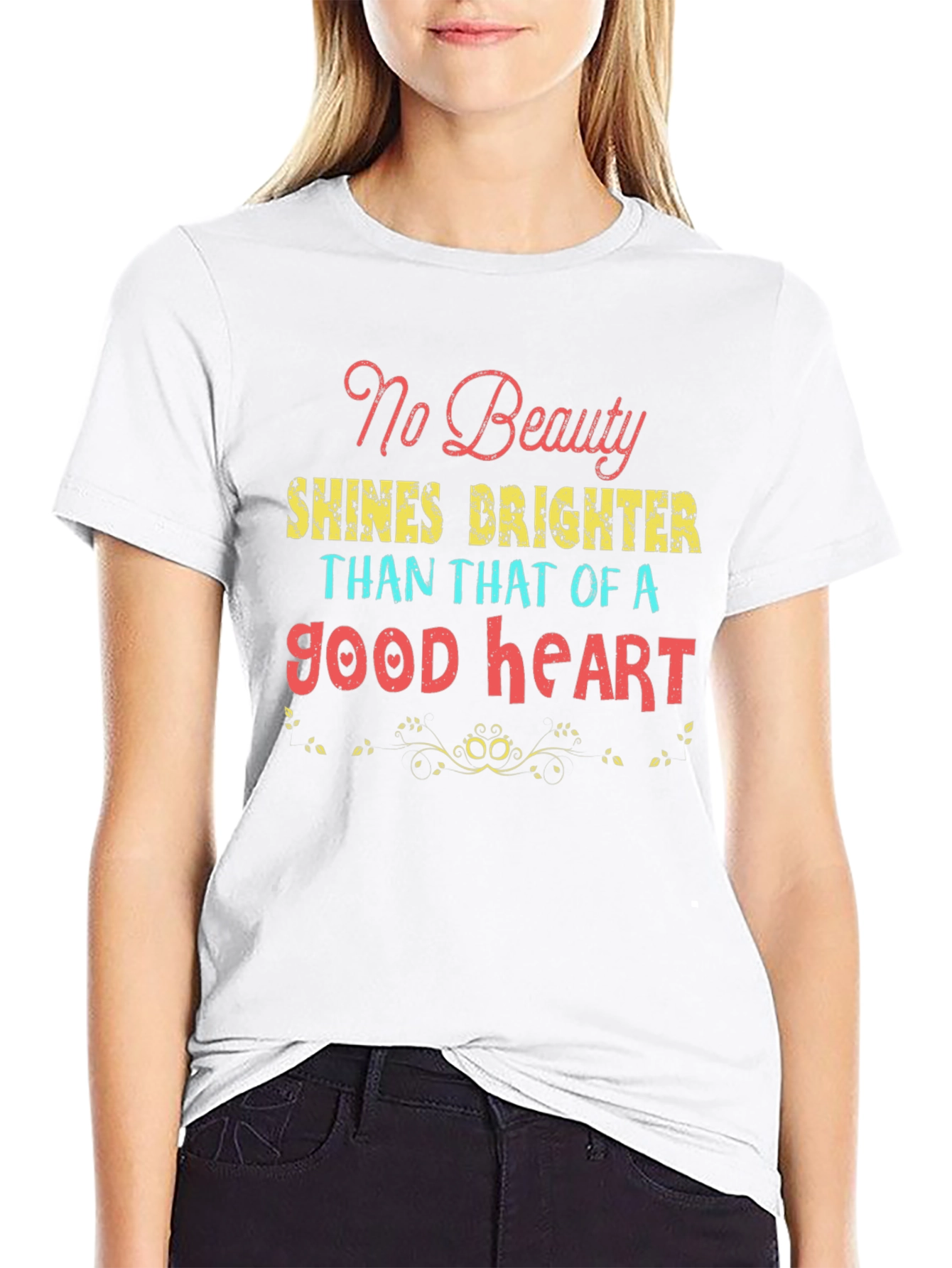 Inspirational Good Heart Graphic Tee - Black