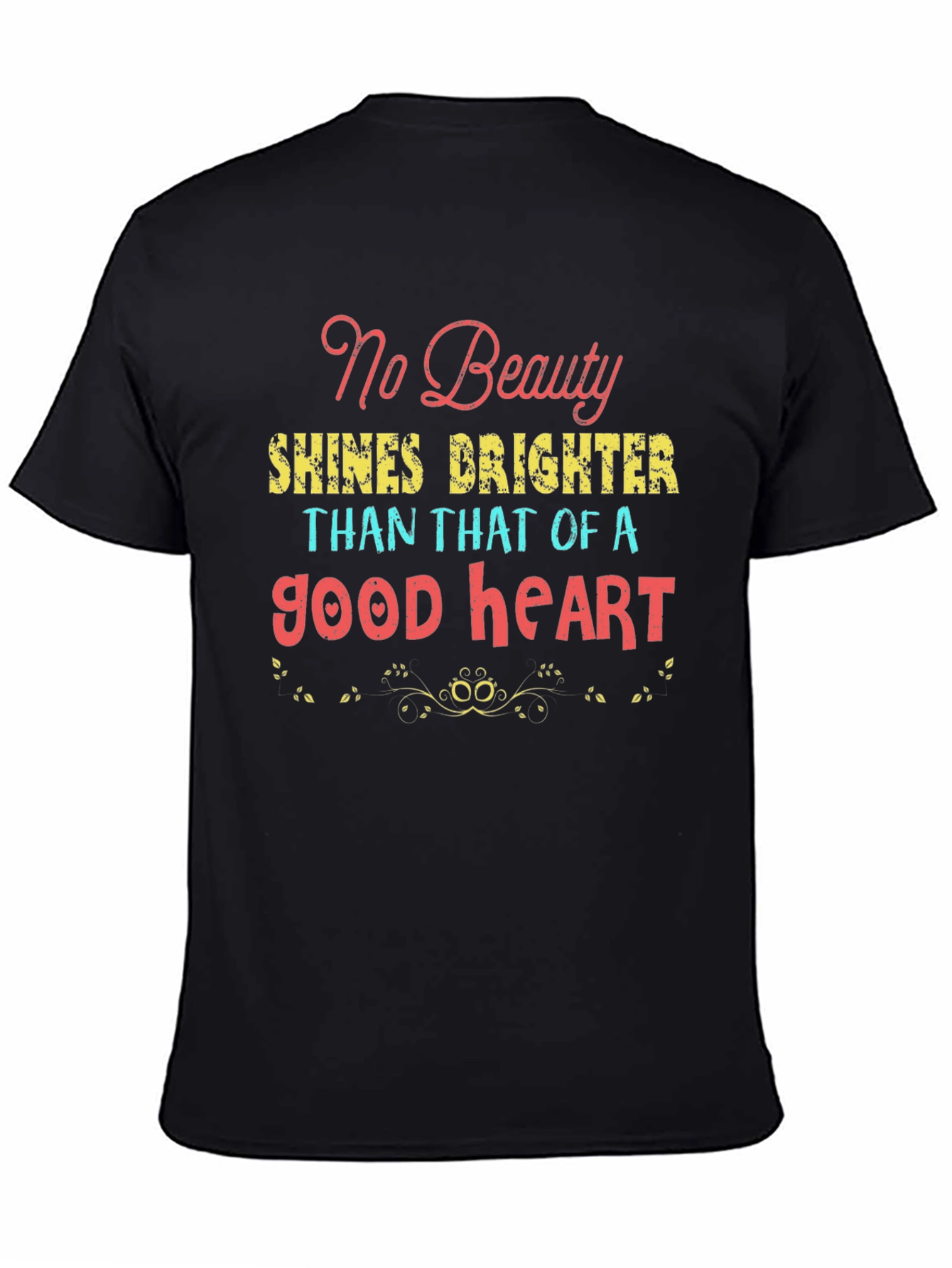 Inspirational Good Heart Graphic Tee - Black