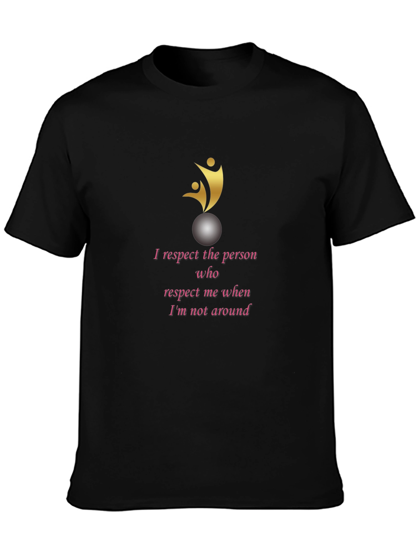 Respectful Statement Graphic T-Shirt - Black