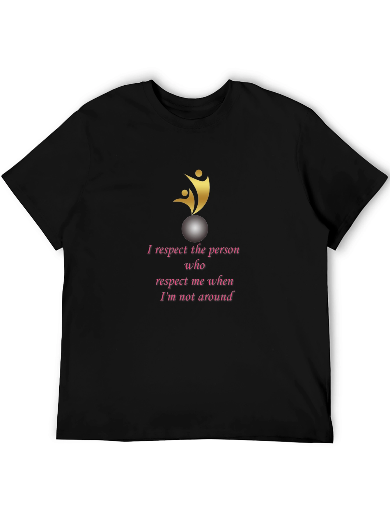 Respectful Statement Graphic T-Shirt - Black