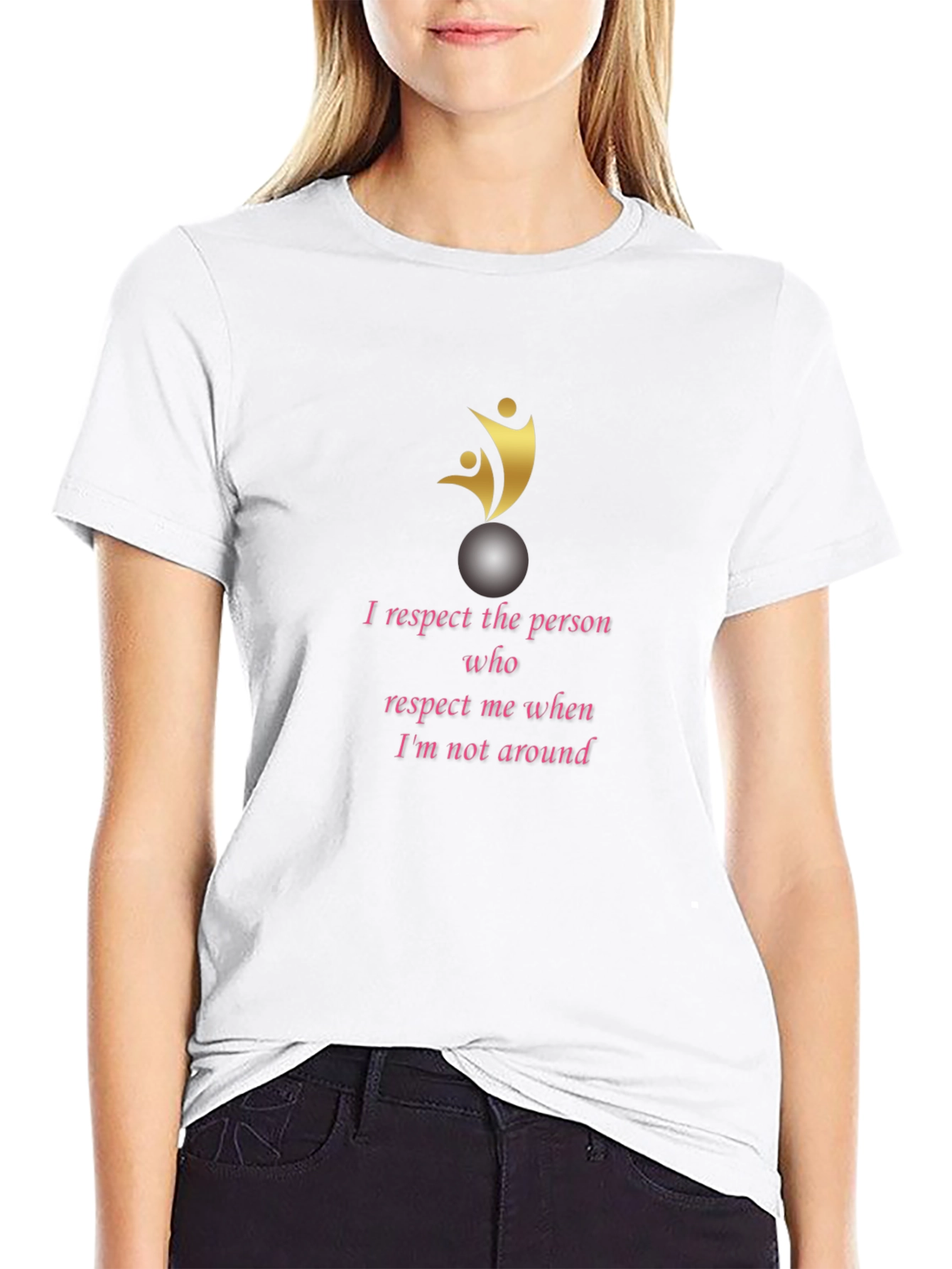 Respectful Statement Graphic T-Shirt - Black