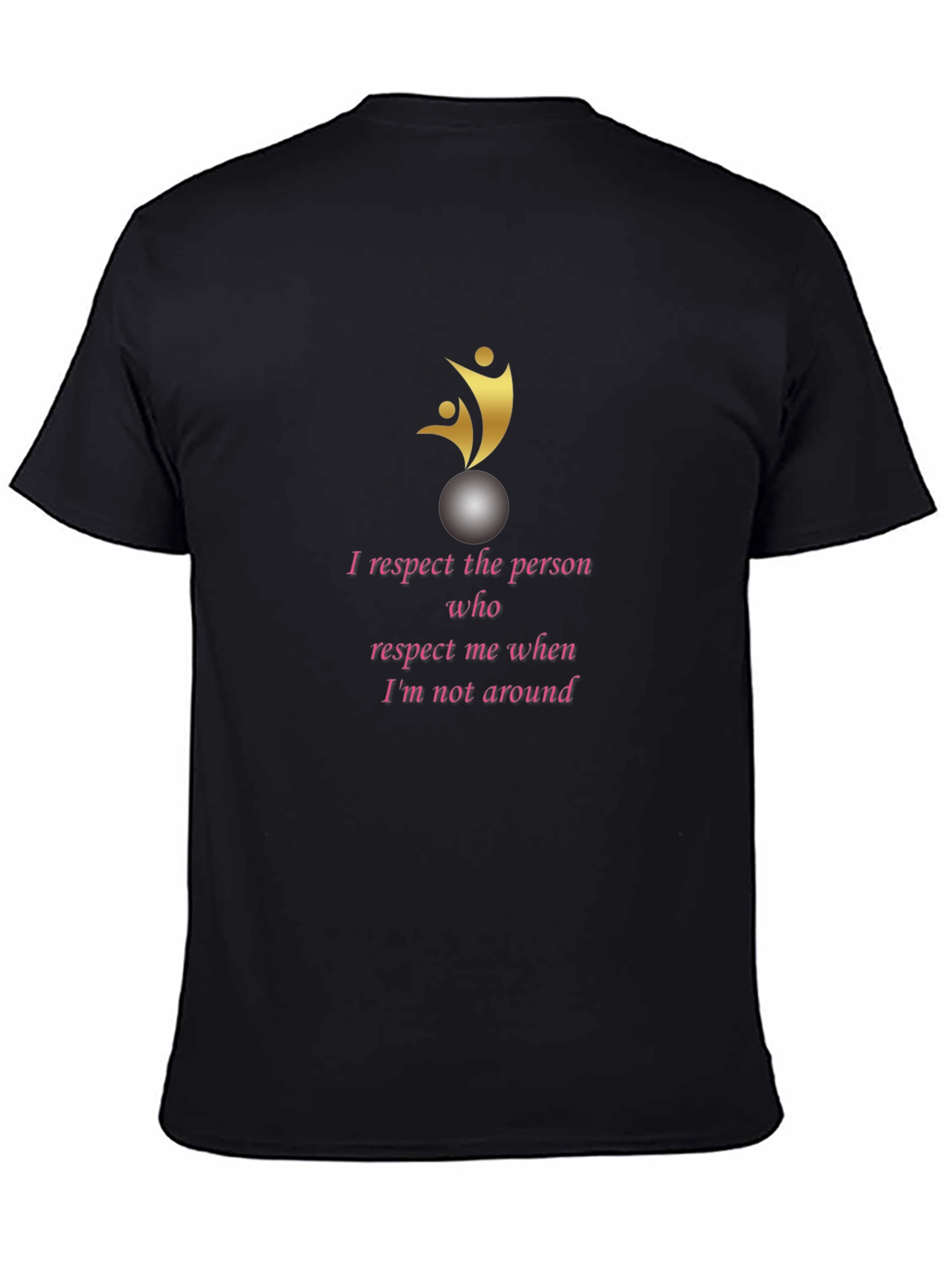 Respectful Statement Graphic T-Shirt - Black