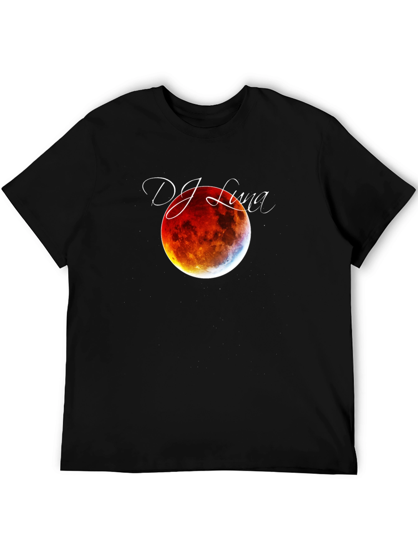 DJ Luna Lunar Eclipse Graphic Tee - Black Cotton