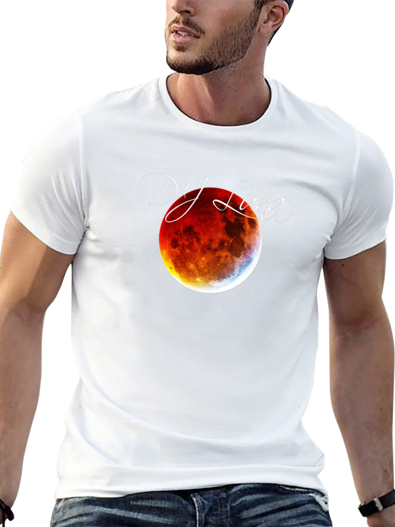 DJ Luna Lunar Eclipse Graphic Tee - Black Cotton