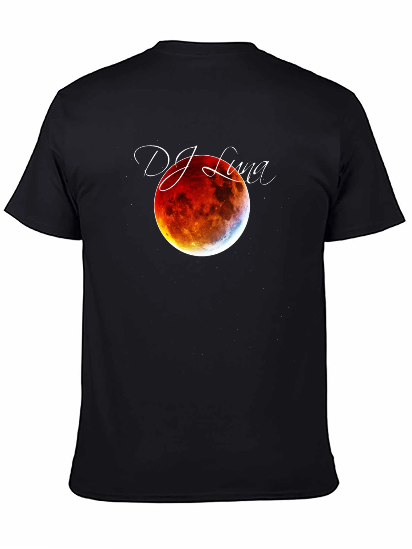 DJ Luna Lunar Eclipse Graphic Tee - Black Cotton