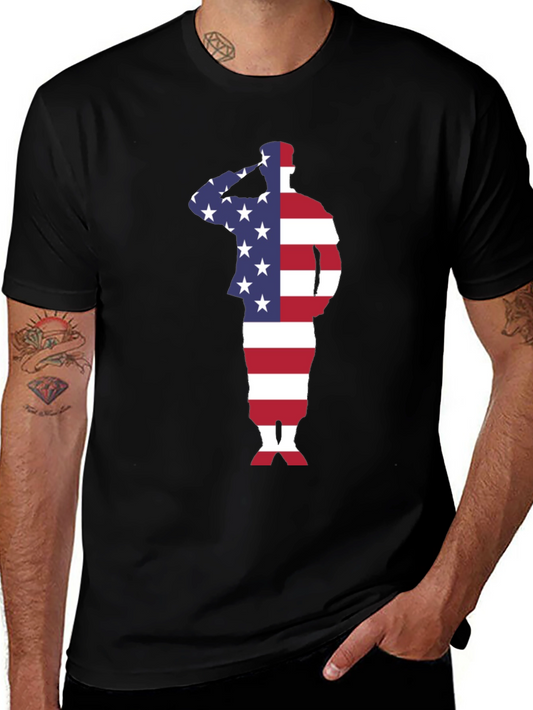 American Flag Soldier T-Shirt