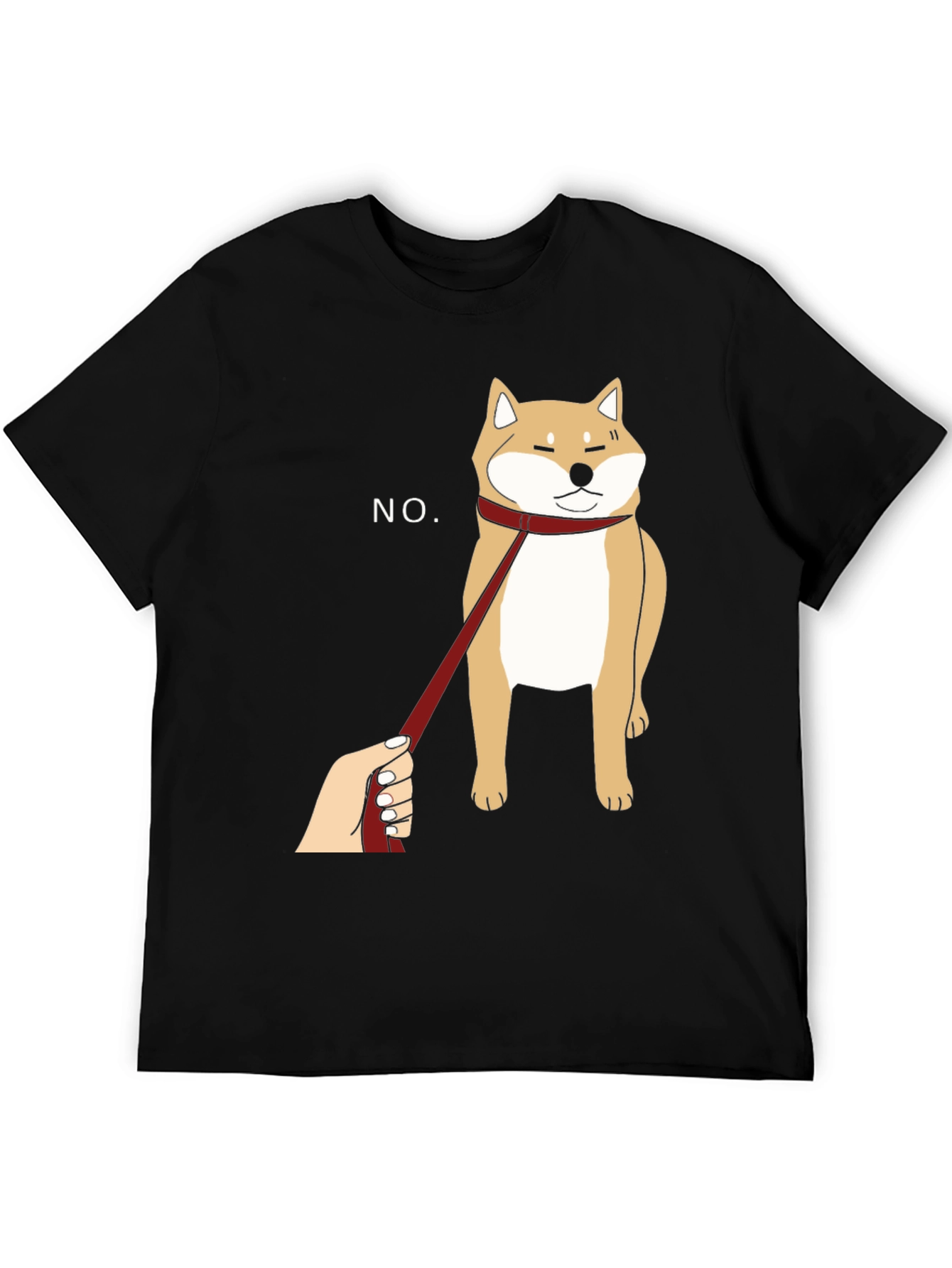 Funny Shiba Inu NO Graphic Tee - Black
