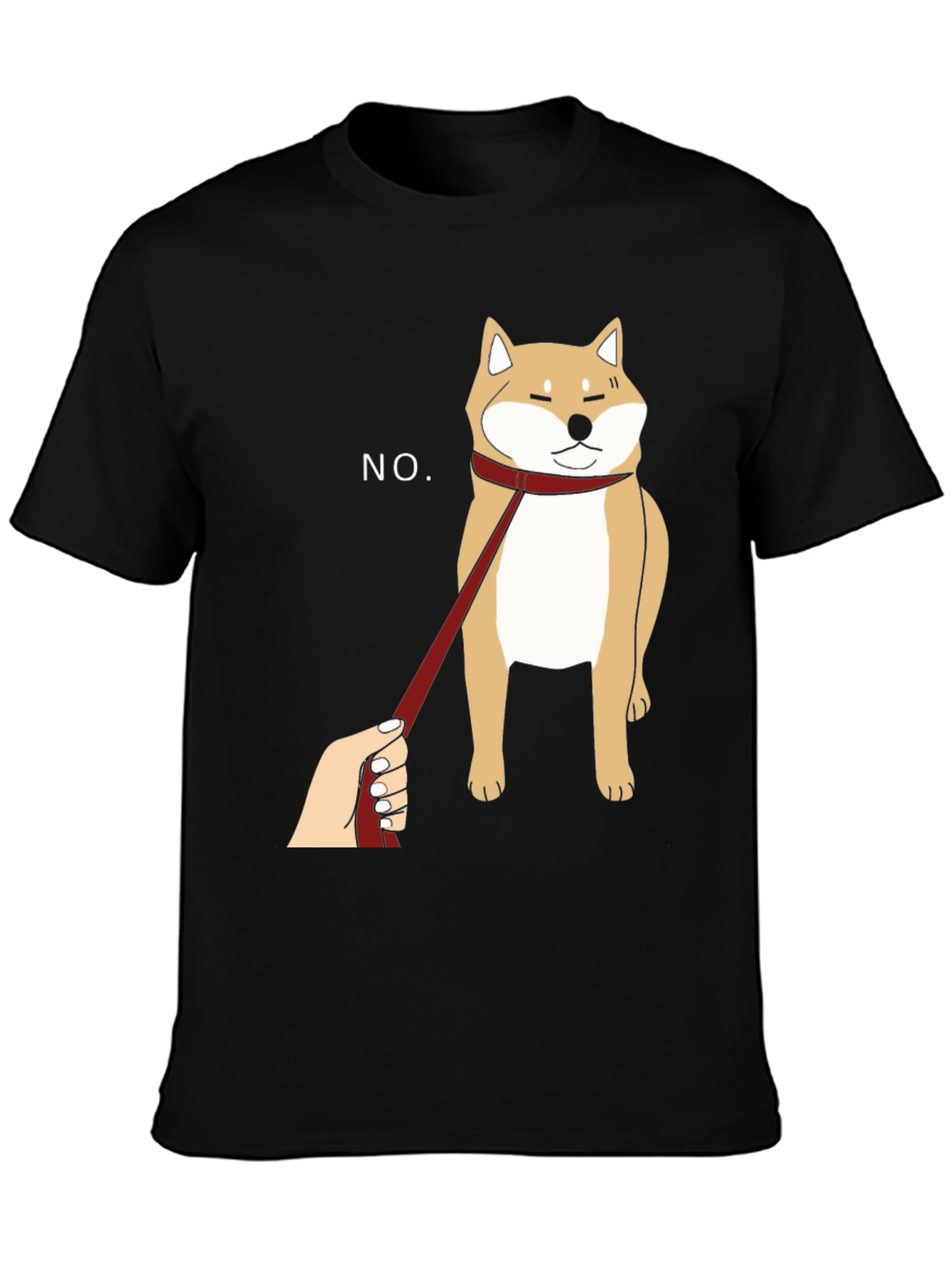 Funny Shiba Inu NO Graphic Tee - Black