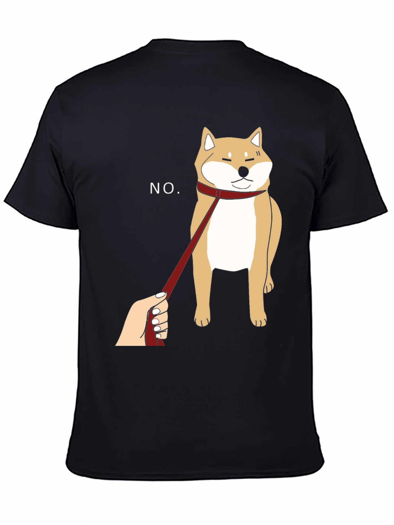 Funny Shiba Inu NO Graphic Tee - Black