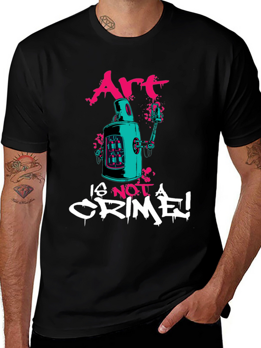 Art is Not a Crime Graphic Tee - Black