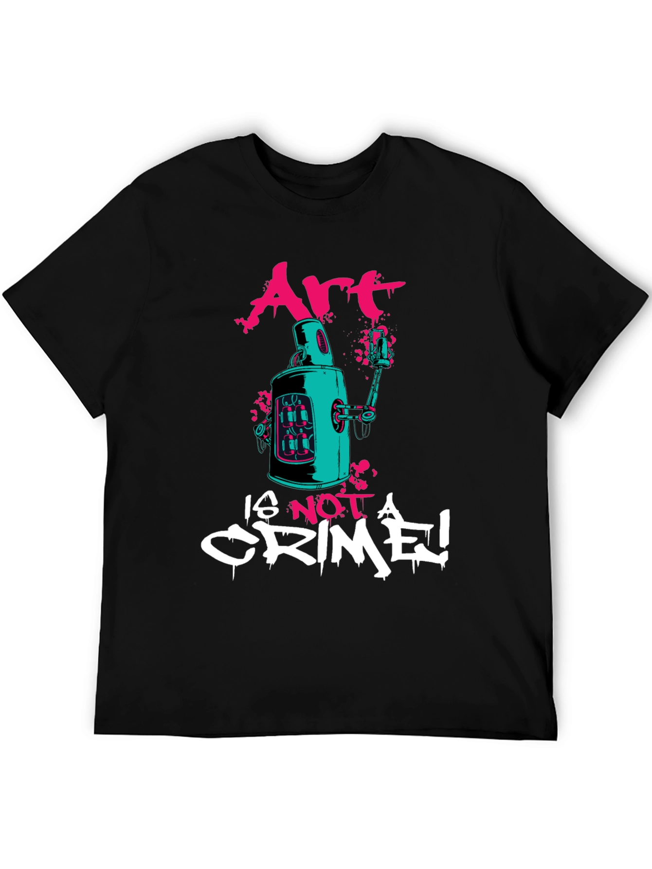 Art is Not a Crime Graphic Tee - Black