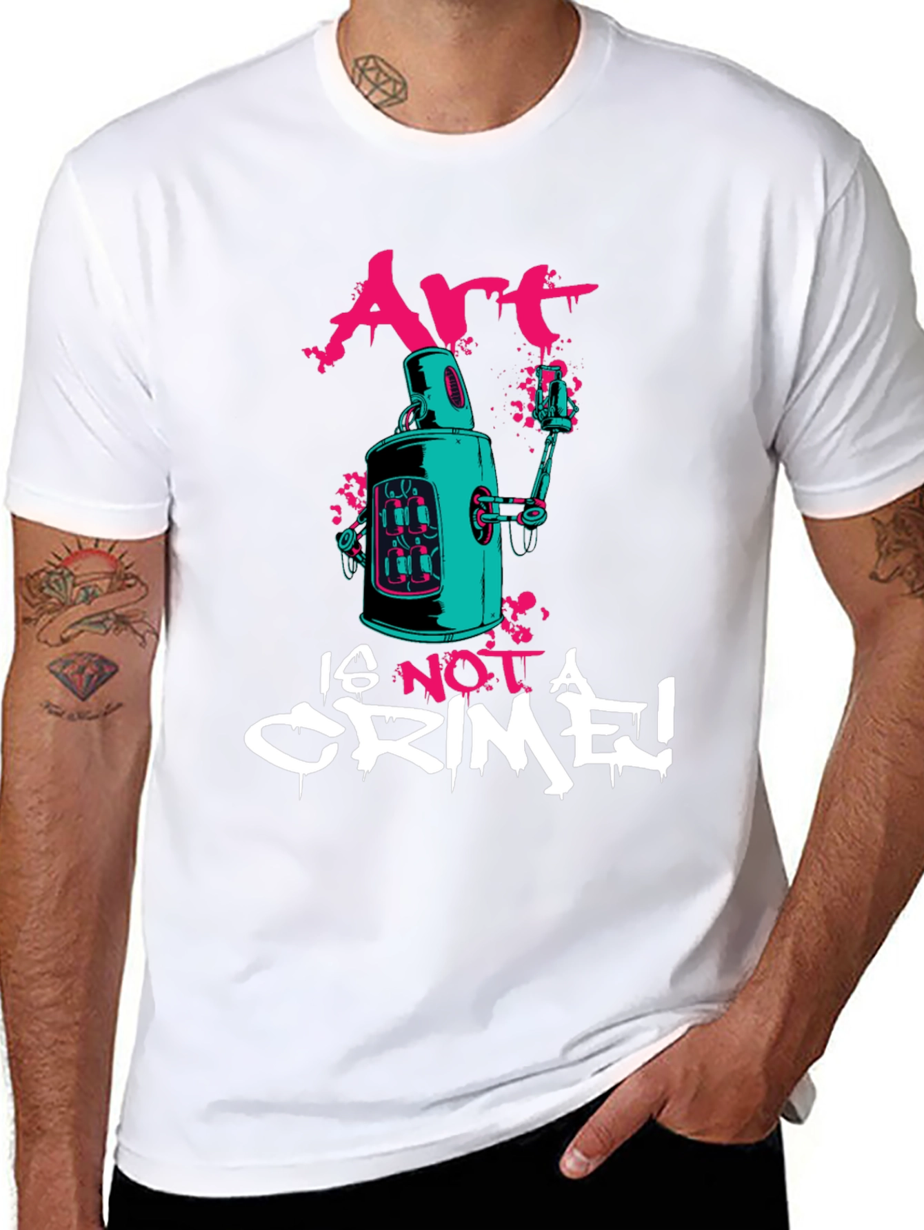 Art is Not a Crime Graphic Tee - Black