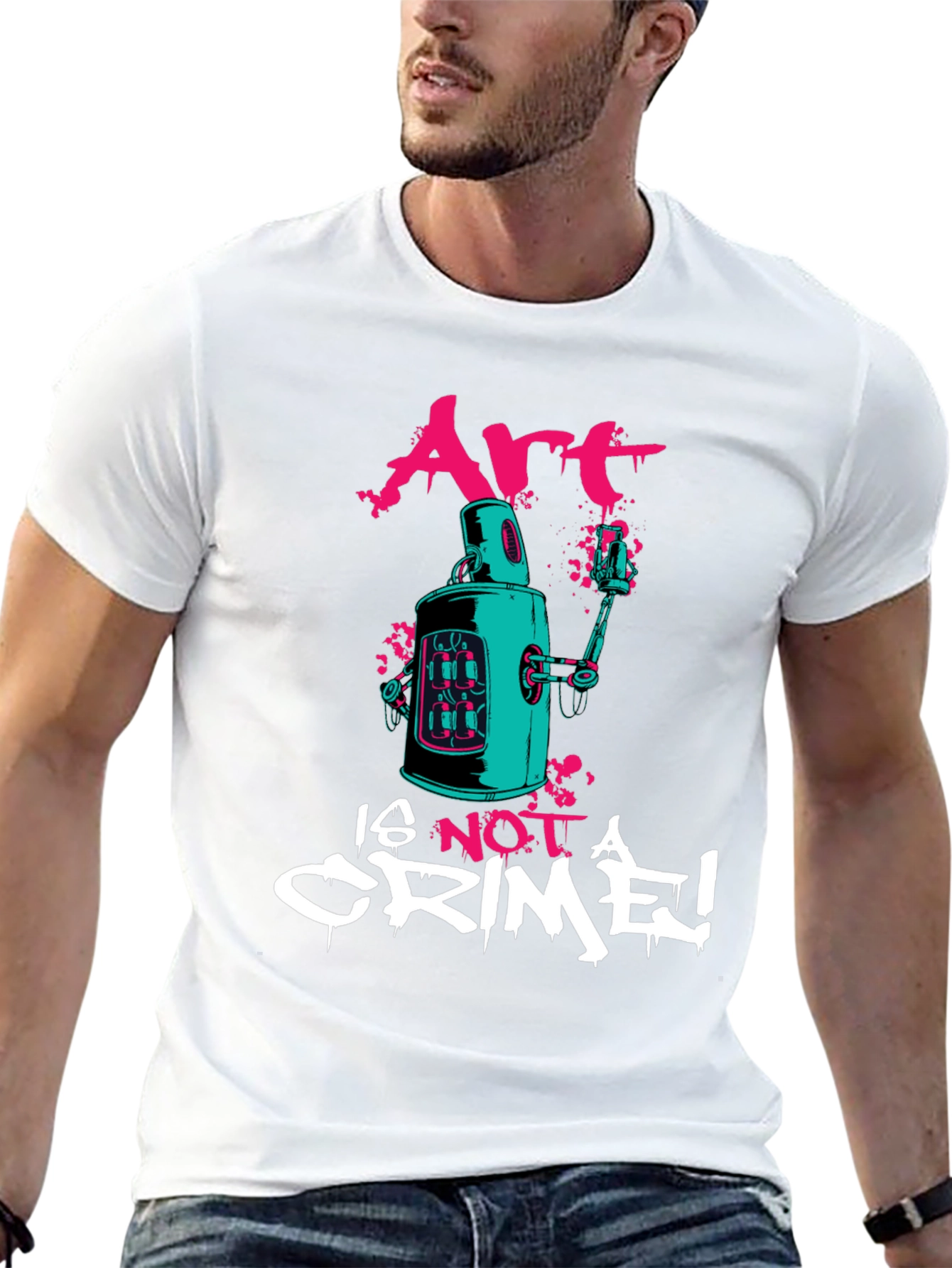 Art is Not a Crime Graphic Tee - Black