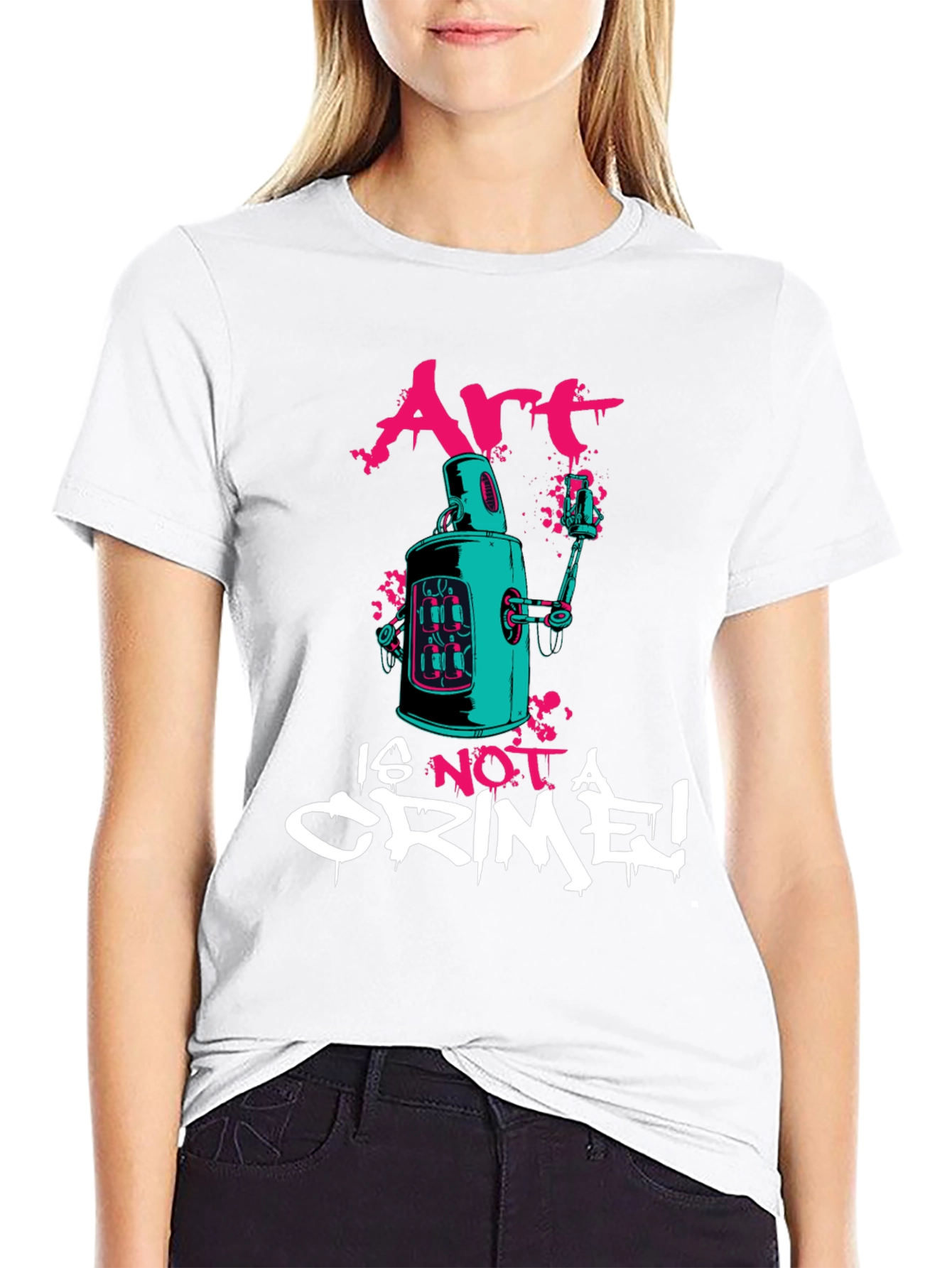 Art is Not a Crime Graphic Tee - Black