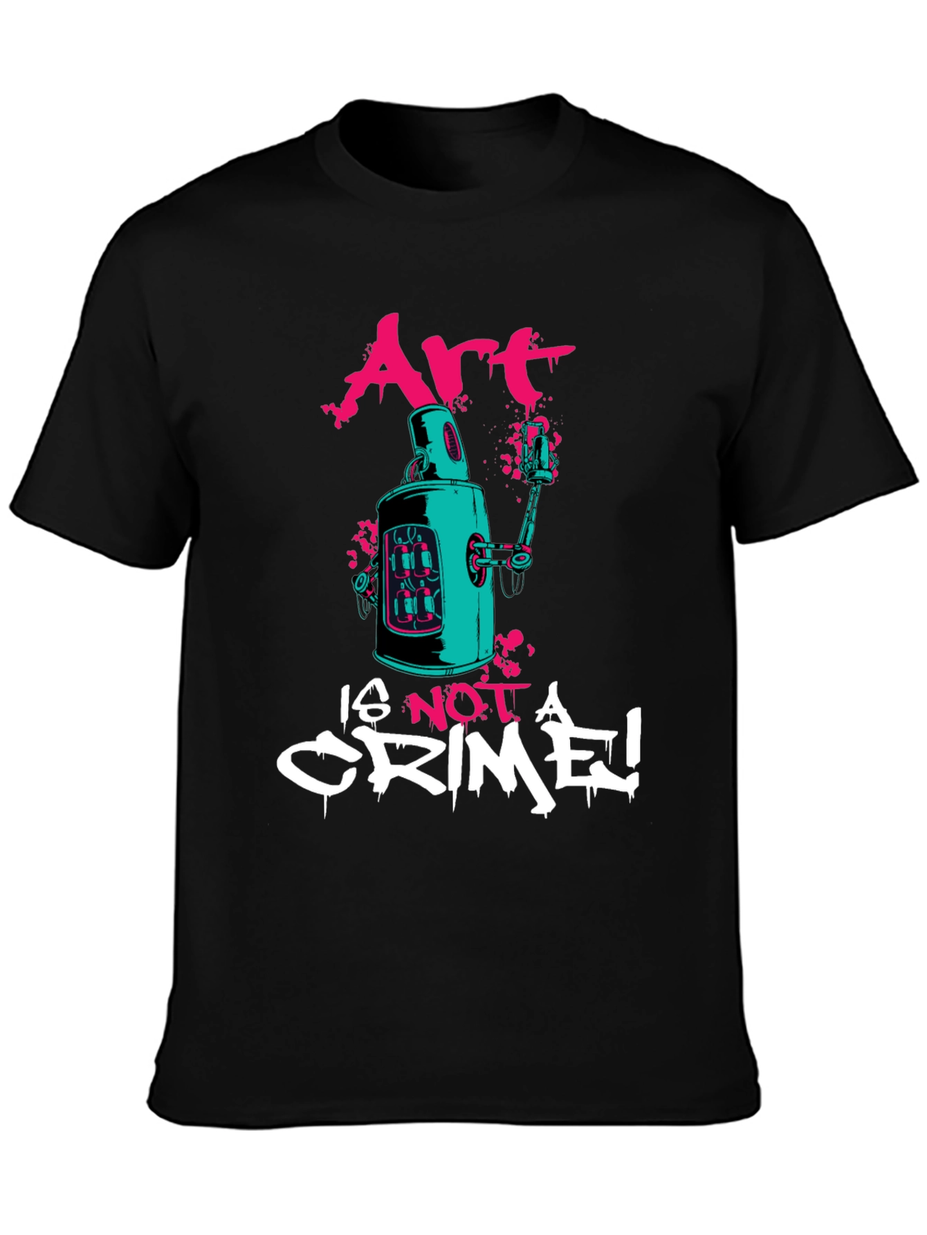 Art is Not a Crime Graphic Tee - Black