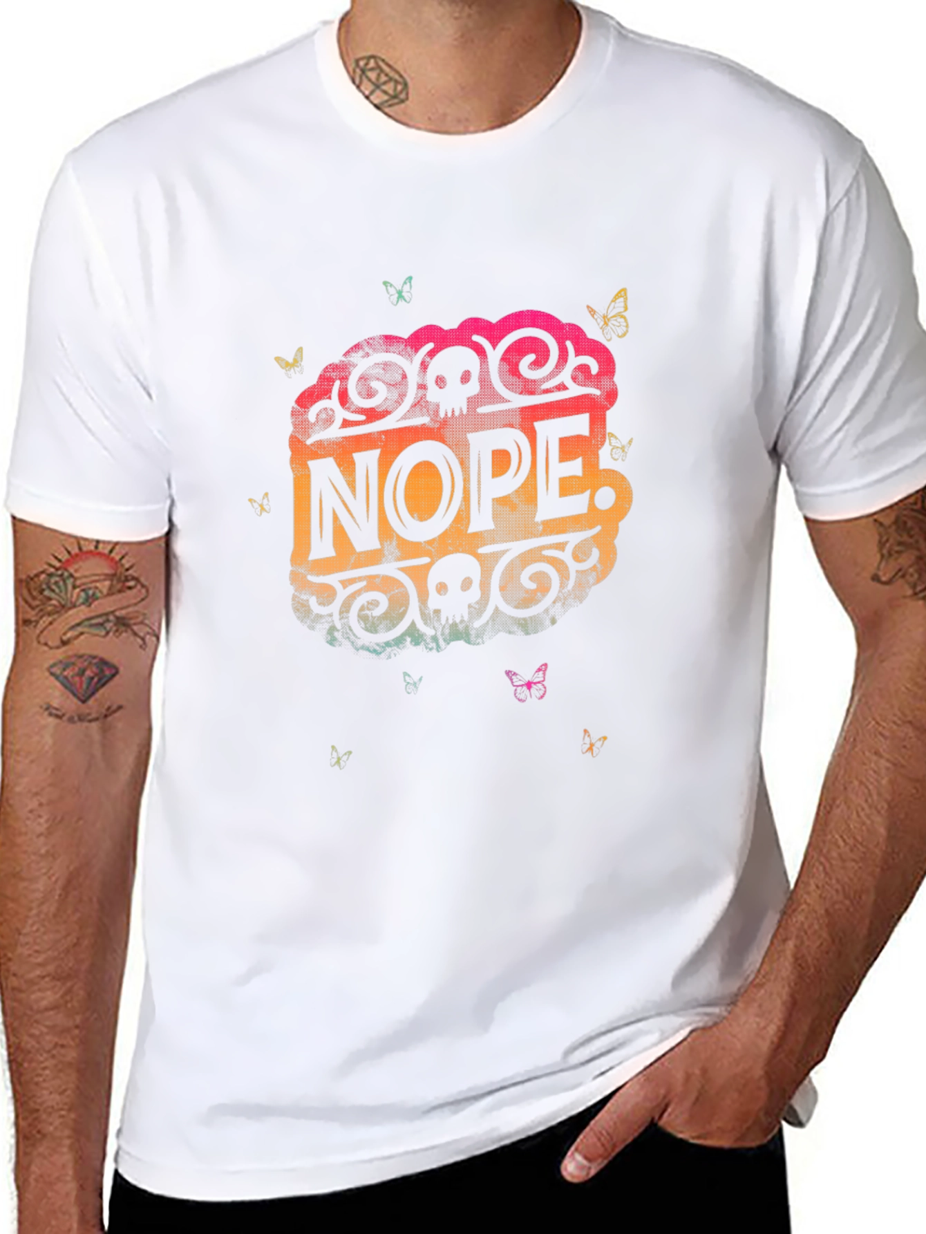 Nope Graphic Print Mens T-Shirt