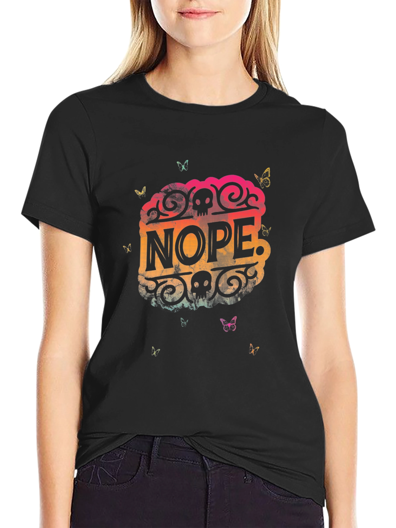 Nope Graphic Print Mens T-Shirt